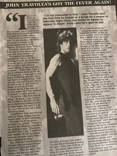 John Travolta, Stayin' Alive, Full Page Vintage Clipping, a