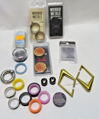 Morbid Metals Kaos Body Jewelry Tapers Plugs Caphoop Steel mixed lot New other