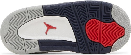 Nike Air Jordan 4 Retro weiß/mitternachtsmarineblau BQ7670-140 Kleinkind Größe 5C - Bild 9 von 9