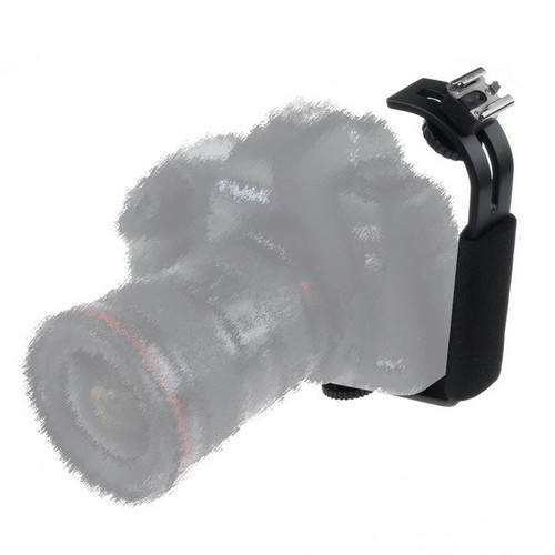 D Shaped Adjustable Hot Shoe Flash L Bracket Grip Mount Fr Camera LED Speedlite - Photo 3/7