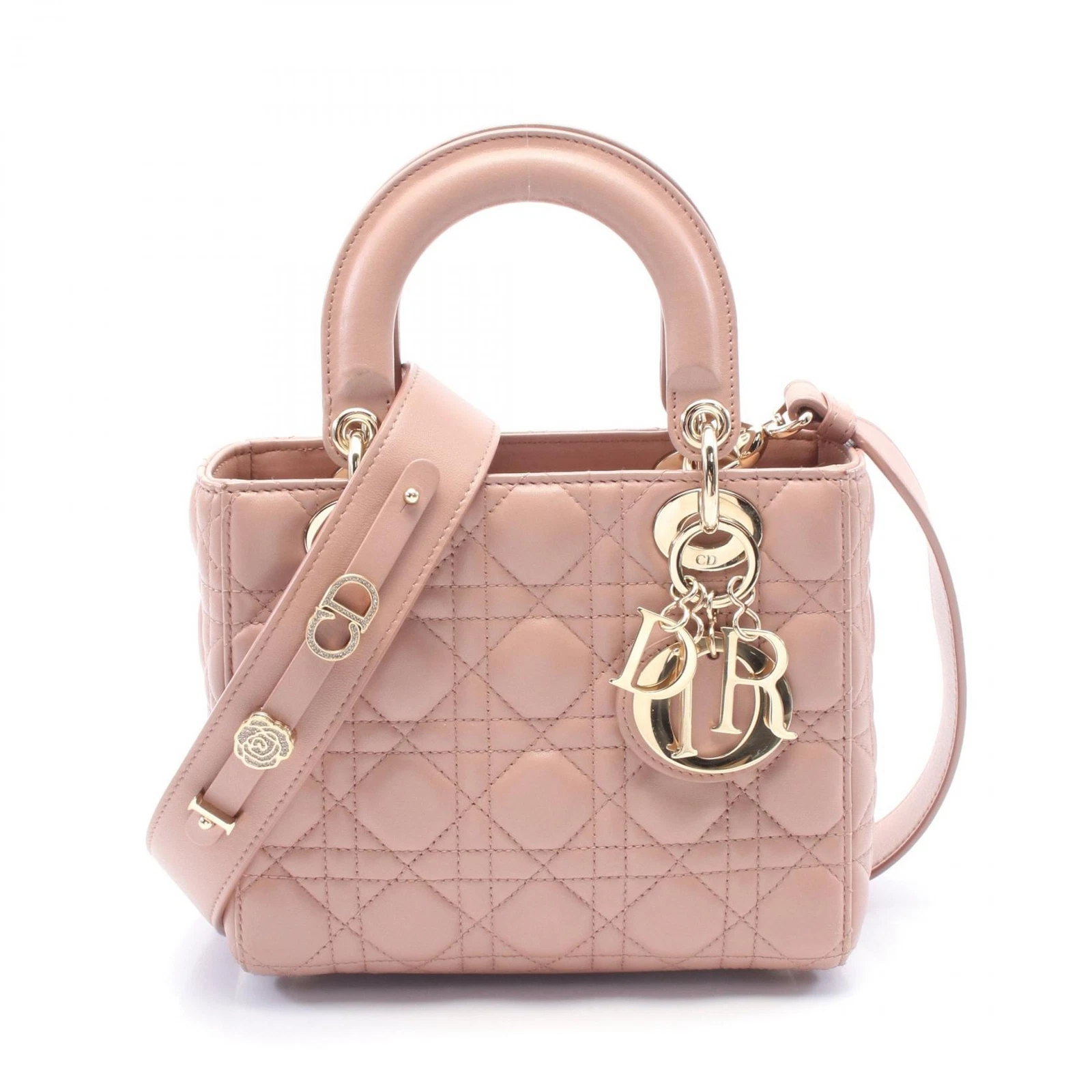 Sac bandoulière cuir Chrisitan Dior LADY DIOR MY ABCDIOR petit cannage main