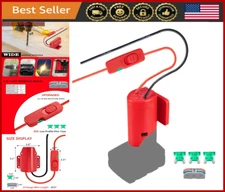 12V Battery Adapter for Milwaukee M12 - All-in-One Fuse & Switch, 14 Gauge