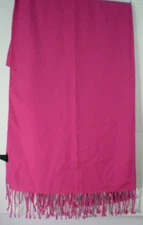 Pashmina Scarf Wrap Shawl Made in Italy Large fringed Pink soft fragrance scent