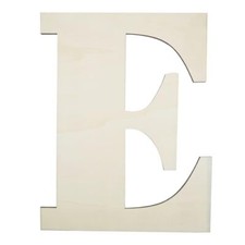 Big Unfinished Wooden Letters for Wall Decor Large Wooden Alphabet 12 Inch E