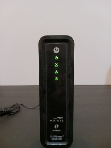 Wi fi router and modem ARRIS Surfboard SBG6580-2 300 Mbps 4 Port Cable - Picture 3 of 11