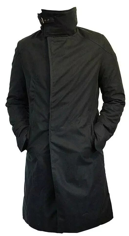 Custom Tailored Men's Blade Runner 2049 Ryan Gosling Genuine Fur Trench Coat image 3