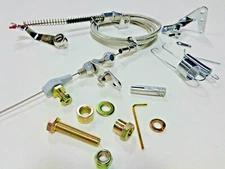 1965-1970 Mustang Stainless AOD Transmission Kickdown Cable andThrottle Bracket 