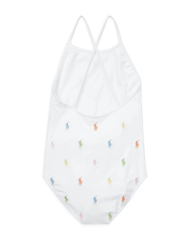 POLO RALPH LAUREN 296526 Niñas Una Pieza Poni Traje de Baño Niños Grandes Talla 14 Foto 2 de 4