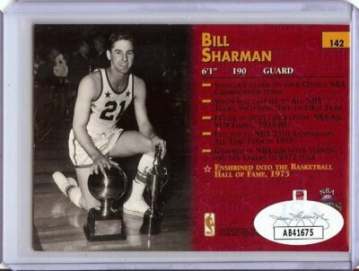 Bill Sharman 1996 Topps Stars Hand Signed Autographed Celtics #142 