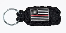 THIN RED LINE 750 Toughgrid Paracord Keychain -Made In The USA! Supports Charity
