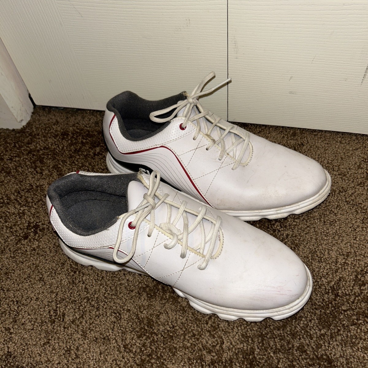 Foot Joy Pro SL Golf shoes White-Blue-Red 6 M FootJoy spikeless | eBay
