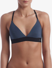 DKNY Classic Cotton Bralette Bra Steel Blue Small 30 NWT