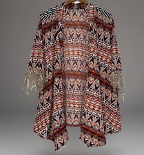 Gimmicks by BKE / Buckle 3/4 Sleeve Boho, S. Western Open Front Cardigan Small
