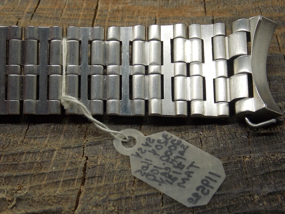 Cyma 20 毫米部署扣 2 色不锈钢复古 NOS 未使用表带长 — 第 3/4 张图片