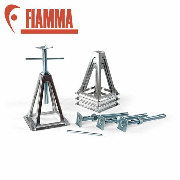 Fiamma Grey Aluminium Jack Stand Set Caravan Motorhome Stabilising Stands
