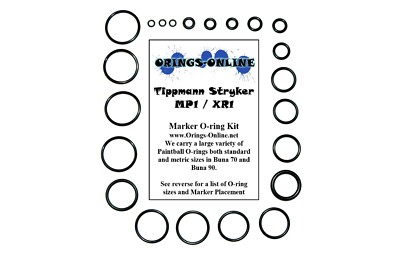 Tippmann Stryker MP1 / XR1 Paintball Marker O-ring Oring Kit x 2 rebuilds / kits