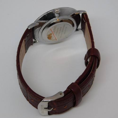 BAISHUNS No:3118 Genuine Leather Quartz Analog Men's Watch New Battery - Picture 9 of 10