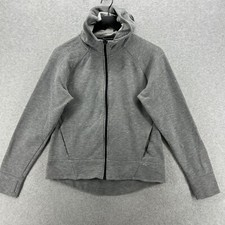Gap Fit Hoodie Womens Size Medium Gray Long Sleeve Full Zip Pockets