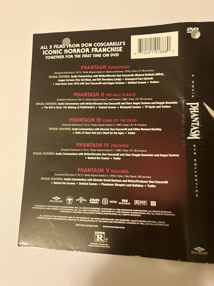 ONLY THE ARTWORK PHANTASM COLLECTION DVD NO DISCS WELL GO USA - Image 3 of 4
