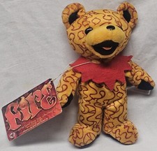 Vintage 1990 Grateful Dead 'Fire' Liquid Blue Bean Bear with Tag Copps Coliseum
