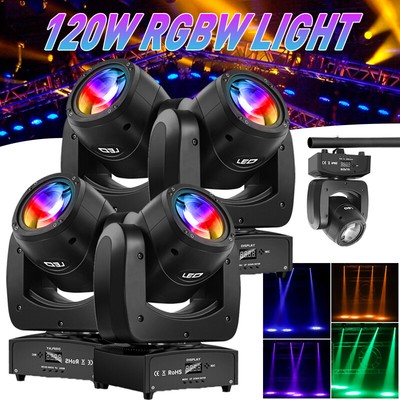 120W Moving Head Stage Lighting RGBW DJ Party Light LED DMX Beam Disco Lights US