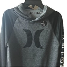 NEW BOYS HURLEY NIKE DRI-FIT PULLOVER HOODIE JACKET GRAY YOUTH MEDIUM