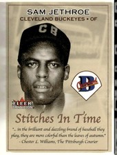 2001 Fleer Tradition Sam Jethroe Stitches in Time Card #25/25 ST