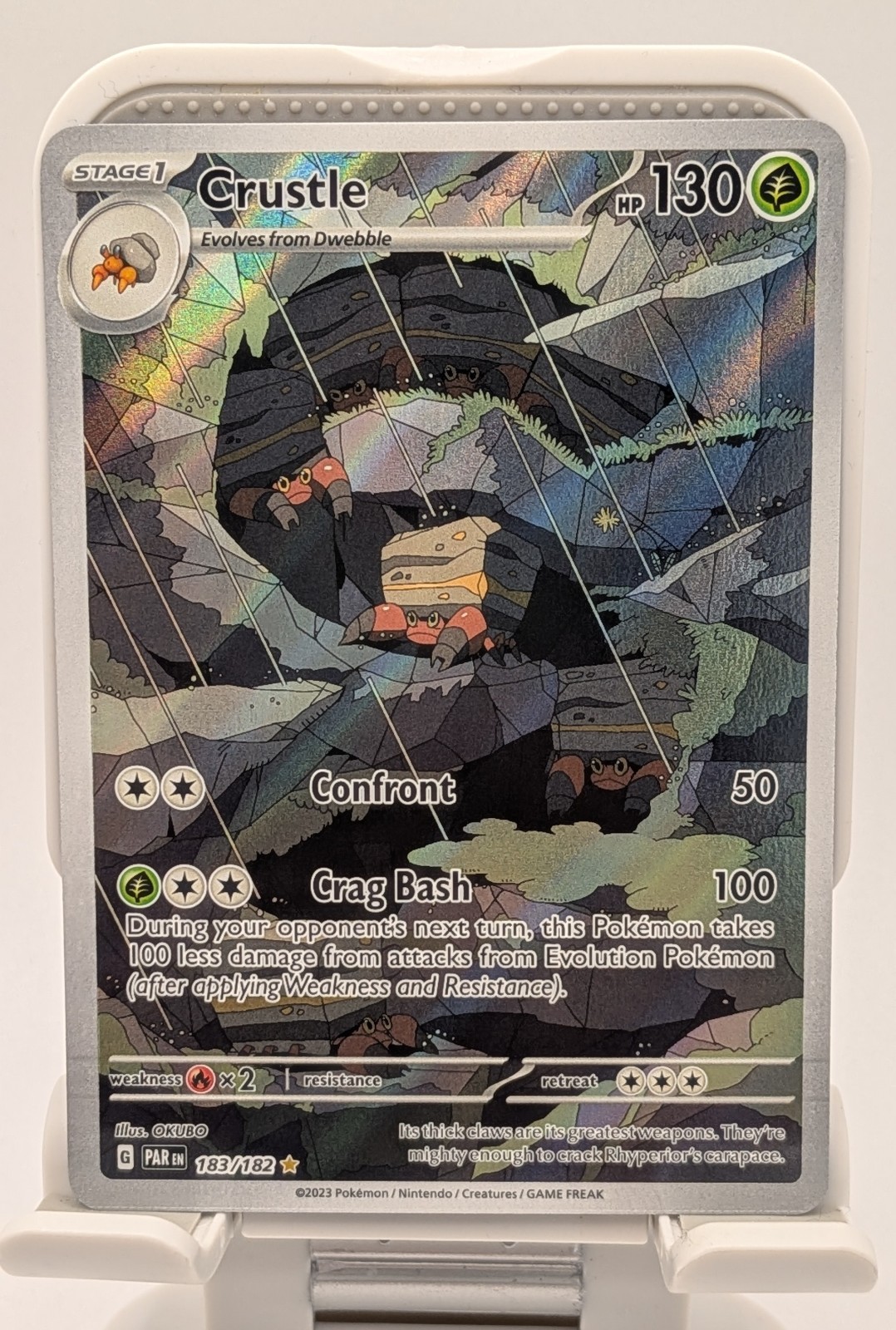 Pokemon Card TCG - Crustle 183/182 Illustration Rare Paradox Rift Near Mint