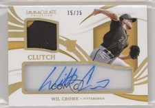 2021 Immaculate Clearly Clutch Rookie Materials Gold 15/25 Wil Crowe Auto 0c6