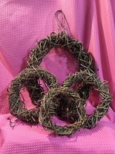 Set of 4 Handmade Grapevine Wreaths Sizes 18", 11", 10", 8"