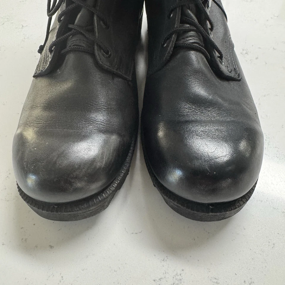 Botas de combate militares vintage 1993 RO Search cuero negro ejército de Estados Unidos J8-93 talla 10 Foto 3 de 4
