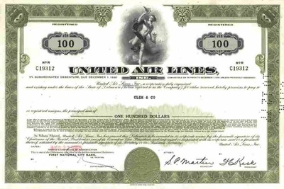 United Airlines 1969 Chicago Illinois Lufthansa Boeing United Cargo Express Bond - Bild 1 von 2