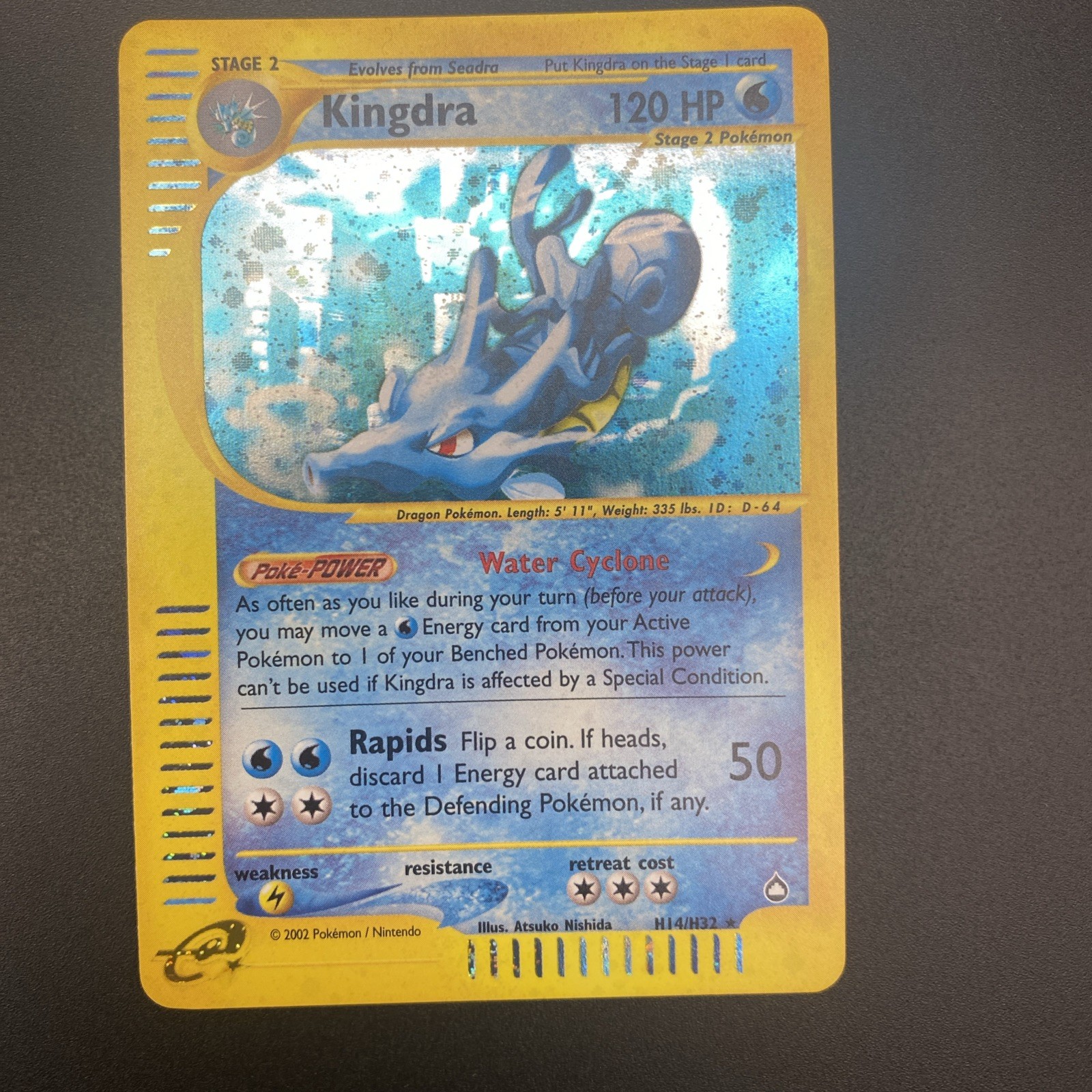2003 Pokemon Aquapolis #H14/H32 Kingdra Holo