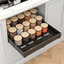THMINS Expandable Pull Out Cabinet Organizer, 21" Deep Expandable 12.6" - 20...