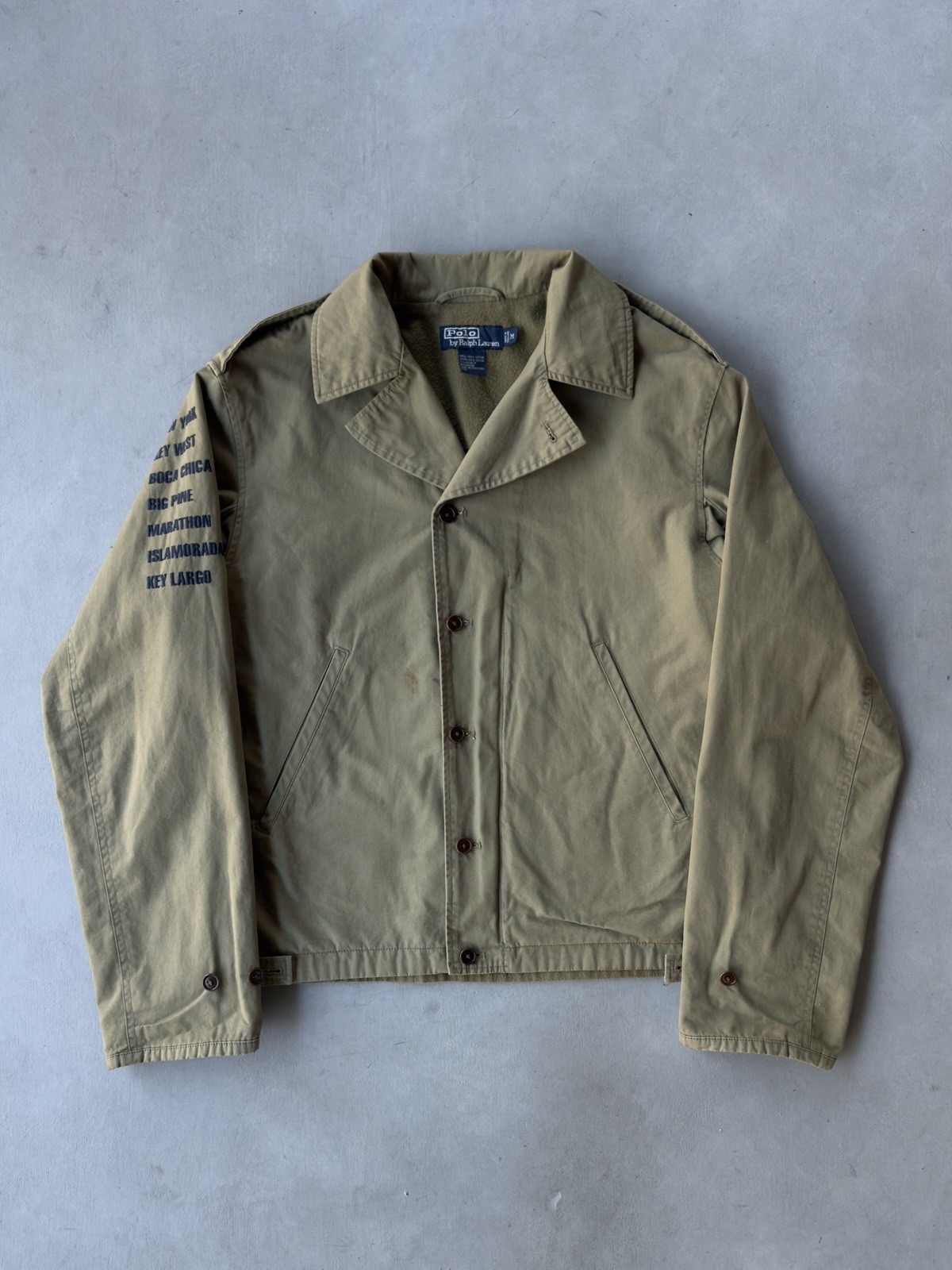 Vintage Polo Ralph Lauren Key West Army Military Field Jacket 40s Style WW2