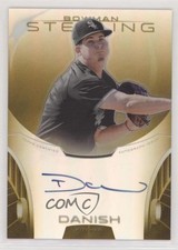 2013 Bowman Sterling Prospect Gold Refractor 44/50 Tyler Danish Auto xr1