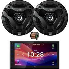 JVC KW-M590BT Double-DIN Bluetooth Receiver, 2x 6.5" 300W Max Speakers, W/Wire