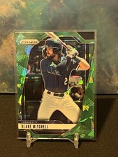 2025 Panini Prizm Blake Mitchell Green Cracked Ice #64 Kansas City Royals