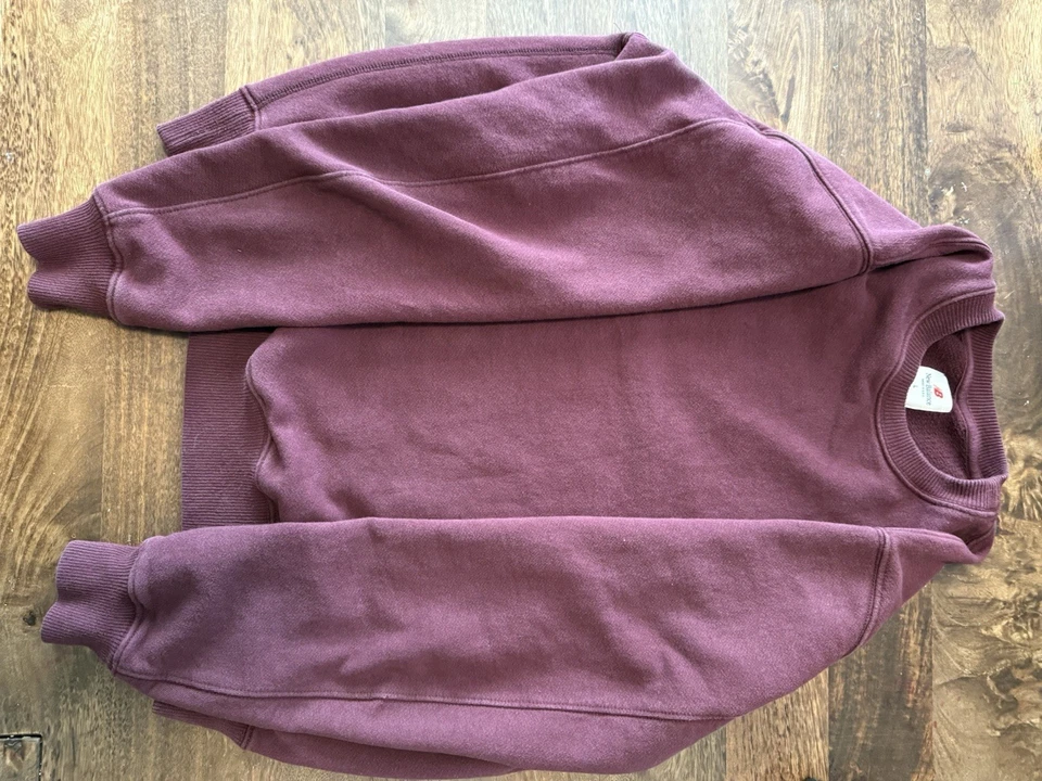 Sudadera New Balance Para Hombre HECHA en EE. UU. Core Cuello Redondo MT21541NBY NB BORGOÑA Foto 3 de 3