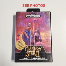 Genesis Phantasy Star II W/Poster No Manual. Tested Working