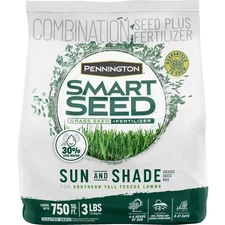 Seed Sun & Shade Southern Lawn Grass Seed Mix, for Sun to Partial Shade, 3 lb.