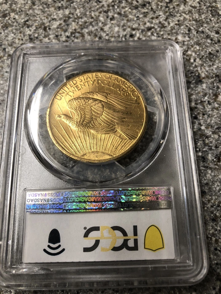 Pcgs 1907 $20 oro Saint Gaudens MS63 con un CAC Foto 3 de 4