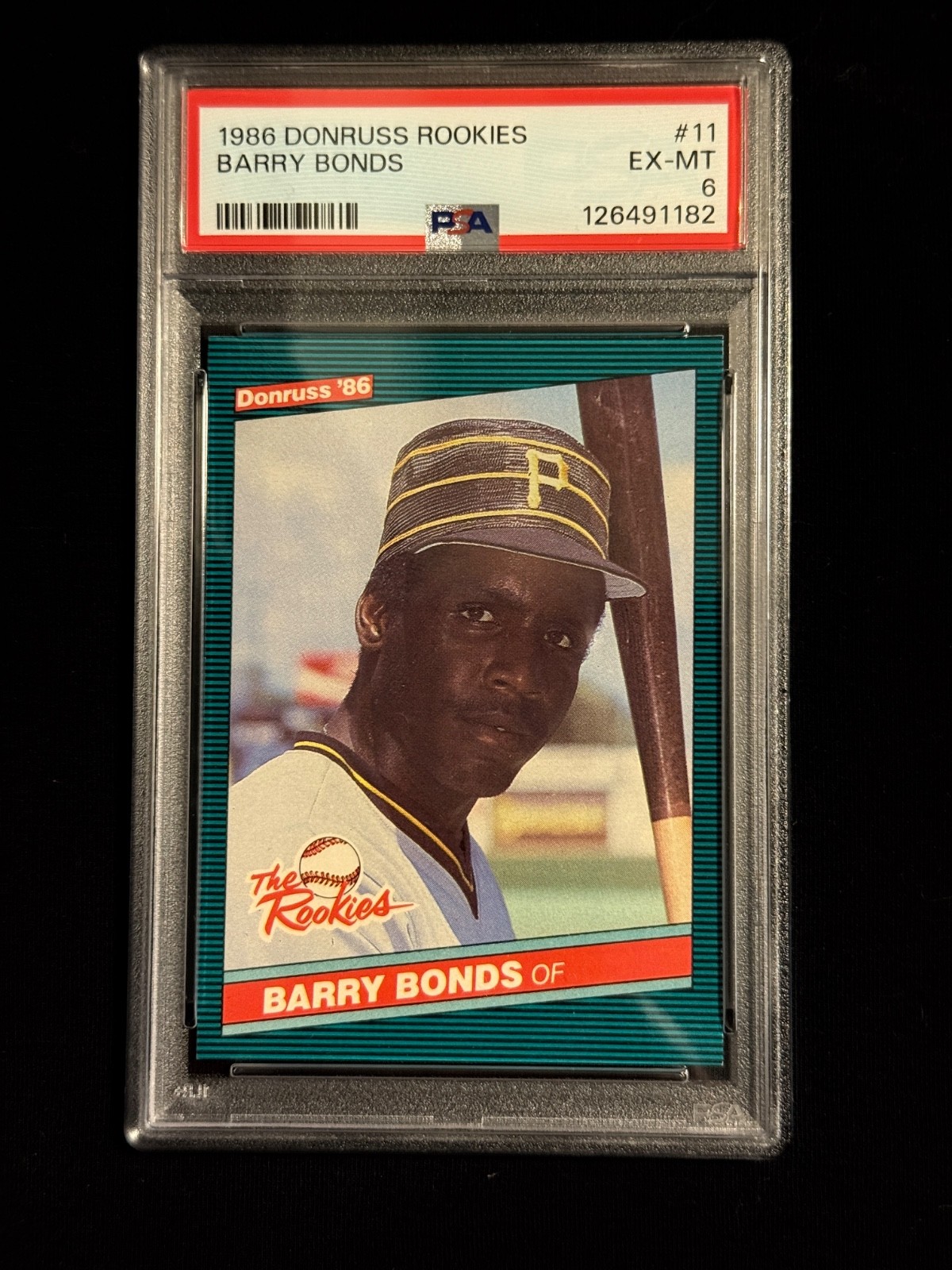 1986 Donruss Rookies Barry Bonds #11 RC EX-MT PSA 6