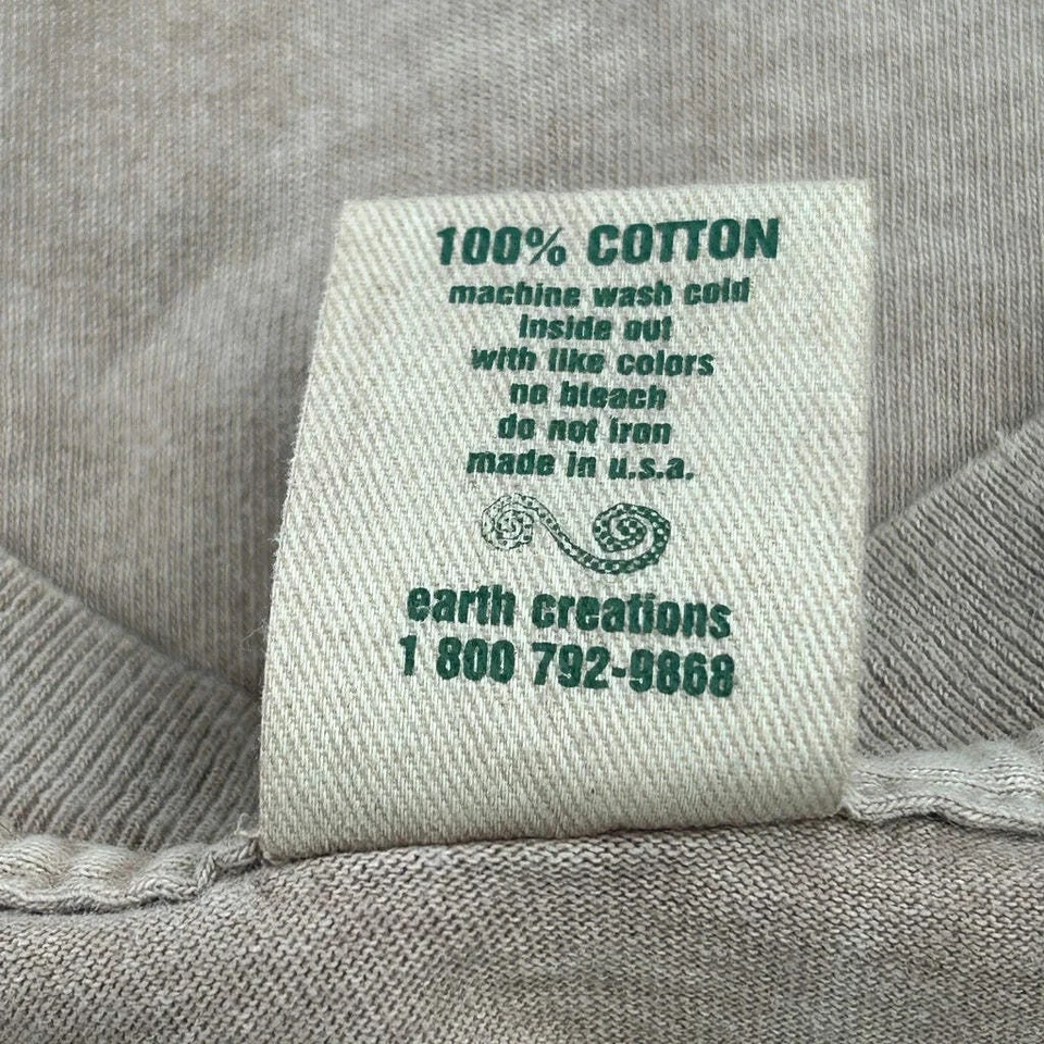 Camiseta Earth Creations Ponto Único - Algodão Marrom Grande - Imagem 4 de 4