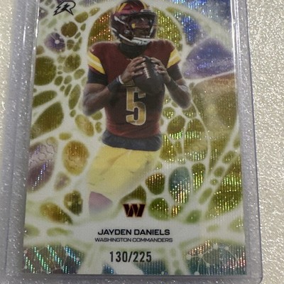 2025 Topps Resurgence Jayden Daniels Protonyx Yellow Surge SP #128/225 NFL QB