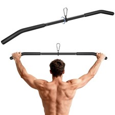 39.7'' LAT Pulldown Bar for Cable Machines, Rubber Handle Strength Training