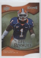 2009 Upper Deck Icons NFL Rookies Die-Cut 13/50 Vontae Davis #162 s7f