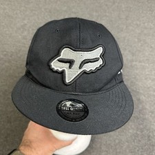 Fox Motocross Racing White Embroidery Logo Cap Fit L XL Black Hat Streetwear