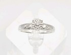 Sterling Silver Vintage Genuine Diamond Ring Size 8 — photo 2