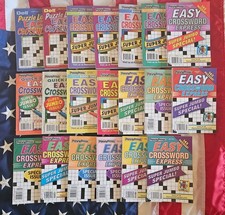 Lot of 2 Penny Press Dell ALL EASY Crossword Puzzle Books UNSORTED mix